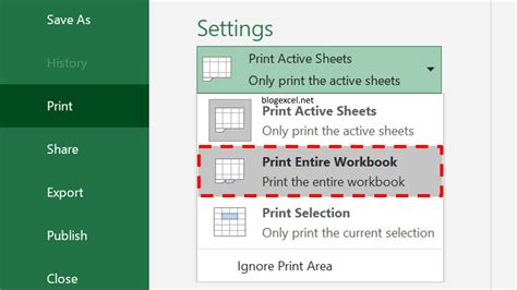 Cara Mencetak Semua Atau Sebagian Lembar Kerja Di Excel Tips Excel