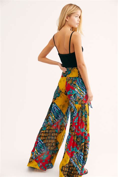 Fp One Aloha Printed Wide Leg Pants