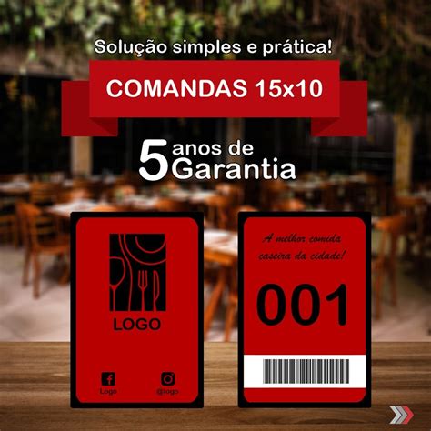 Comanda Eletr Nica Restaurante Bar Padarias X Cm Uni Mercado