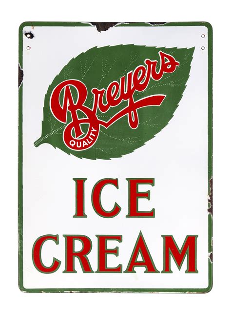 Breyers Ice Cream Porcelain Sign Antique Advertising