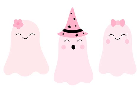 Cute Pink Halloween Clipart Svg Pink Halloween Sublimation By