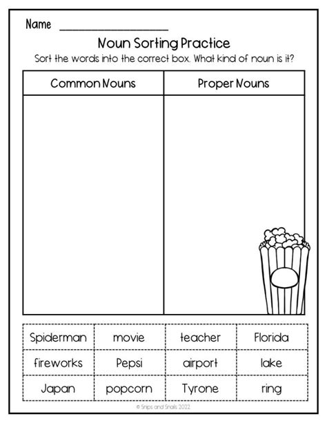 Common And Proper Nouns Snips And Snails Teaching