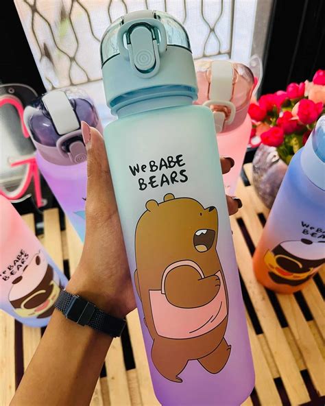 Cute We Bare Bear Bottles Set Of 2 The Glitter Cup