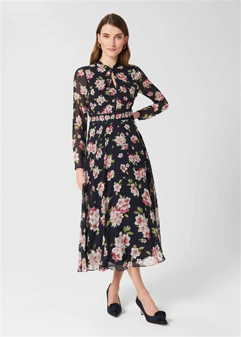 Helena Silk Floral Midi Dress Artofit