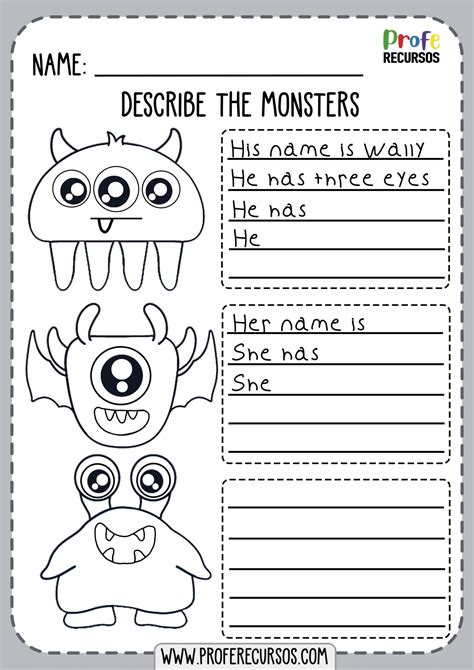 Monster Worksheet Printable