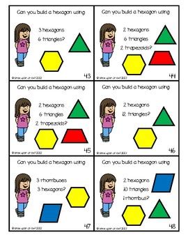 Pattern Blocks Attribute Shape Blocks Task Cards By Once Upon An Owl