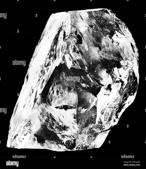 The Cullinan Diamond. The uncut stone, the largest diamond ever found ...