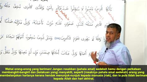 6 Sept 2021 Tadabbur Surah Al Baqarah Ayat 264 265 Ustaz Abd