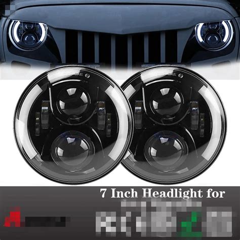 7inch 50W High Low Beam Led Headlight Offroad Lights For Jeep Wrangler