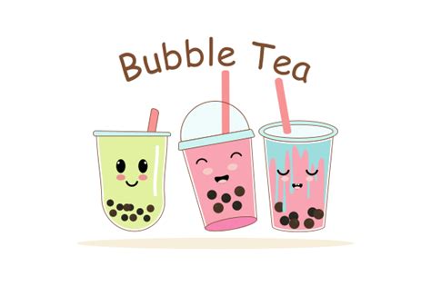 Cute Boba Milk Tea Cartoon Characters Graphic By Deemka Studio