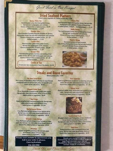 village grill menu  lexington nc order delivery reviews