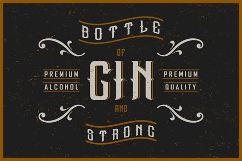 Gin Label Font Display Fonts Creative Market