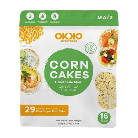 Galletas de maíz OKKO Superfoods con arroz y quinoa 136 g Walmart