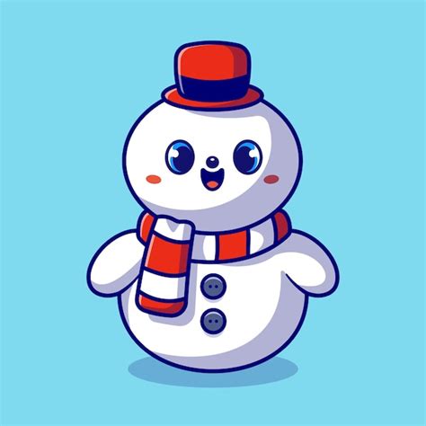 Ilustraci N De Dibujos Animados Lindo Mu Eco De Nieve Vector Gratis