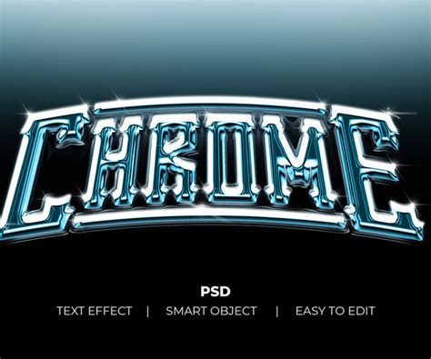 Artstation Chrome Psd Fully Editable Text Effect Layer Style Psd