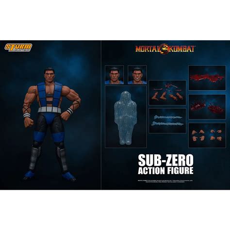 Original Storm Collectibles Sub Zero Unmasked Mortal Kombat Inch