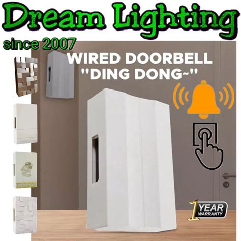 Dream Lighting Wired Doorbell Mechanical Striking Ding Dong Door Bell