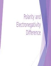 Understanding Polarity And Electronegativity Differences Bonds