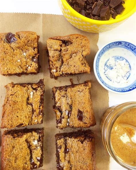 Almond Butter Chocolate Chunk Blondies — Baked Greens