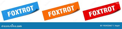 Foxtrot Banner Template Foxtrot Ribbon Label Vector Illustration