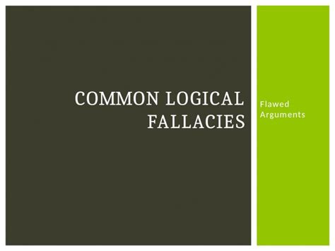 PPTX Common Logical Fallacies DOKUMEN TIPS