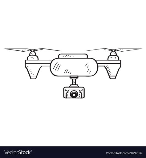 Drone Toy Sketch Royalty Free Vector Image Vectorstock