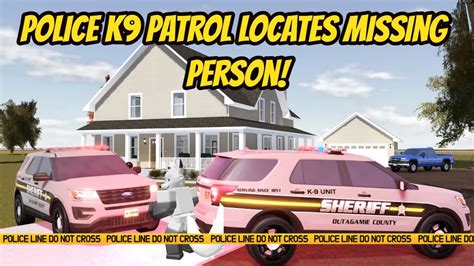 Greenville Wisc Roblox L Police K9 Patrol Locates MISSING PERSON HUNT