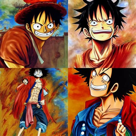 Luffy Anime One Piece 1999 As Realistic Oil Stable Diffusion OpenArt