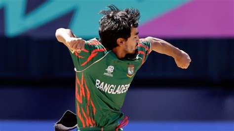 T20 World Cup 2024 Bangladesh Pacer Tanzim Hasan Sakib Reprimanded For