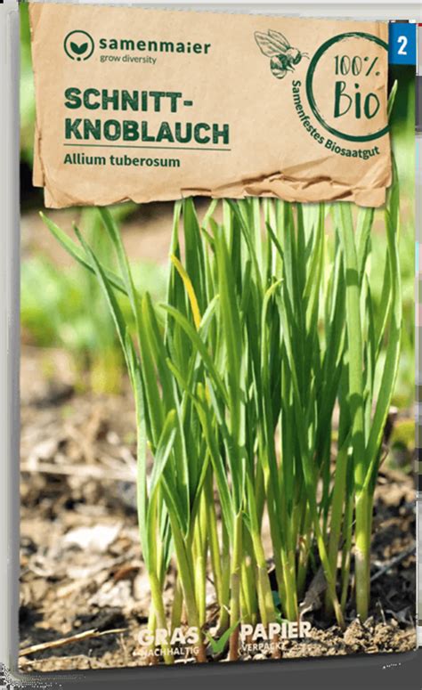 Samen Maier Bio Schnitt Knoblauch Packung Bloomling Deutschland