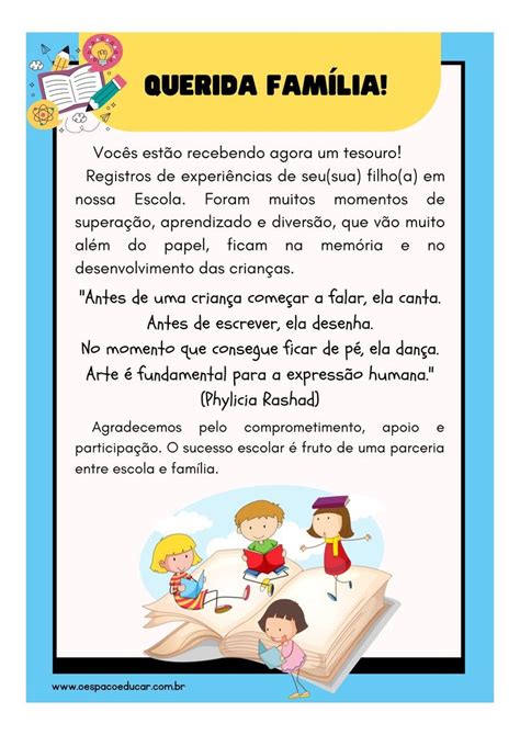 Educação Infantil mensagem para entrega de atividades do aluno Blog