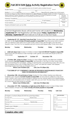 Fillable Online Pps K12 Or Extra Activity Registration BFormb