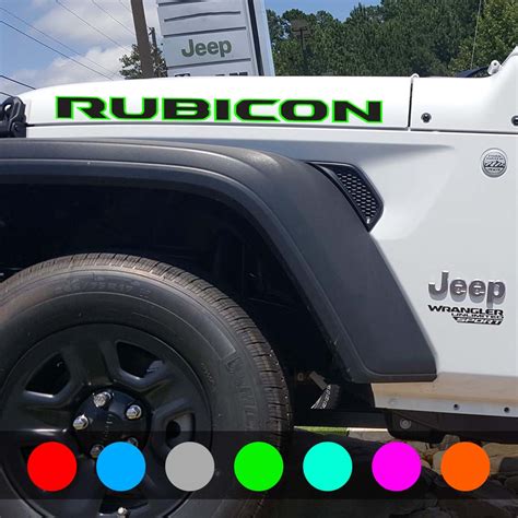 jeep-rubicon-hood-decal-jl-style-lime-green | AlphaVinyl