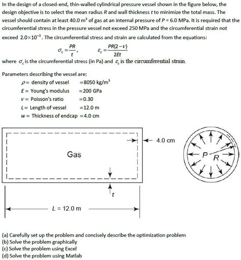 In The Design Of A Closed Endthin Walled Cylindrical Pressure Vessel