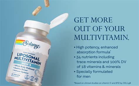 Amazon SOLARAY Liposomal Multivitamin For Men Enhanced Absorption