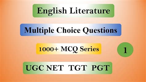 English Literature MCQ Part 1 Most Expected Important Asked MCQ NTA