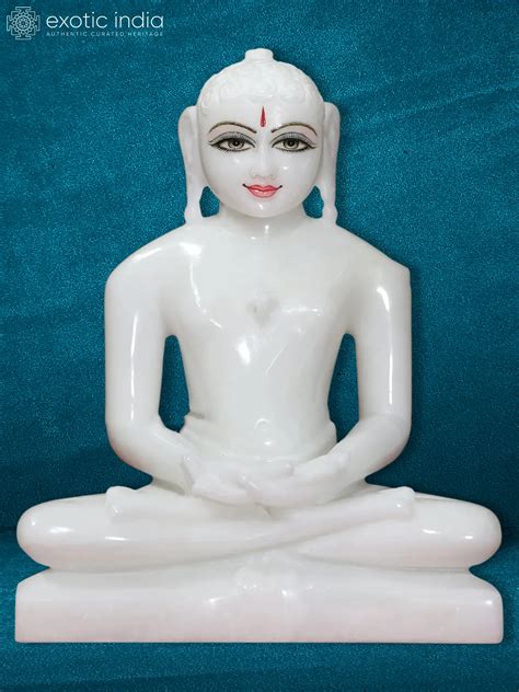 9" God Mahavir - Founder Of Jainism | Marble Statue | Exotic India Art