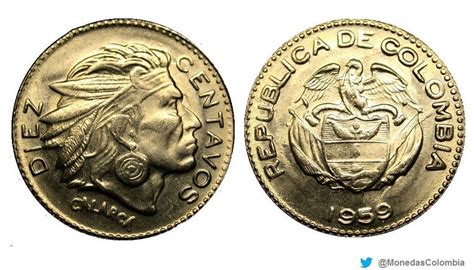 Monedas de Colombia on Twitter Moneda 10 Centavos 1959 Calarcá