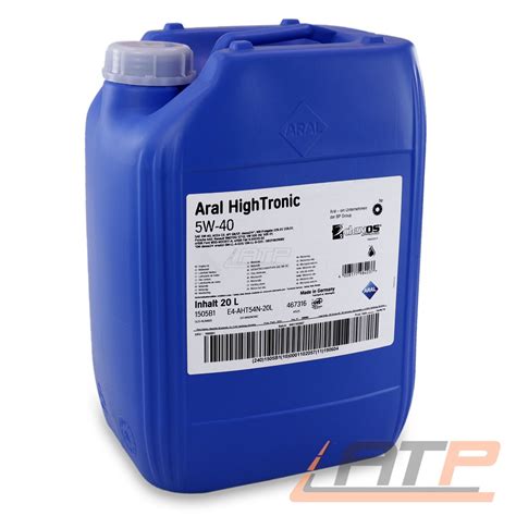 L Liter Aral Hightronic High Tronic W Motor L Motoren L Ebay