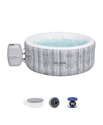Bestway SaluSpa Fiji AirJet Inflatable Hot Tub With EnergySense Cover Grey Macy S