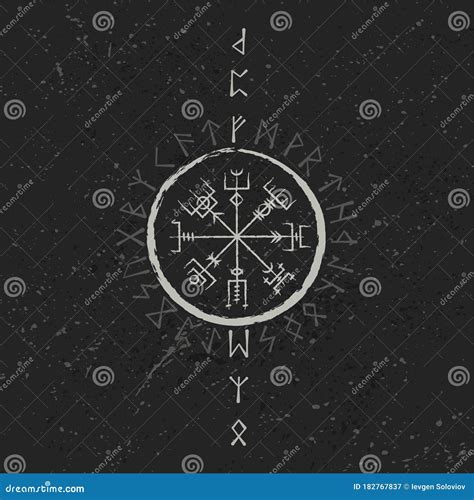 Abstract Runic Symbols Background Stock Vector - Illustration of ...