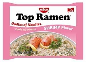 Nissin Top Ramen Shrimp Flavor Ramen Noodle Soup Oz Amazon