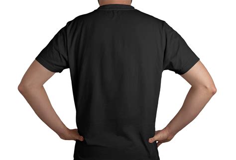 Isolated Model With Black T Shirt Back View 8847330 Png