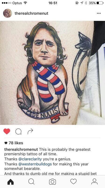 Photos Fan Gets The Best Afl Premiership Tattoo Of All Time Sporting