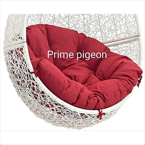 Swing Chair Round Cushion Red For Hanging Swing Chair Application