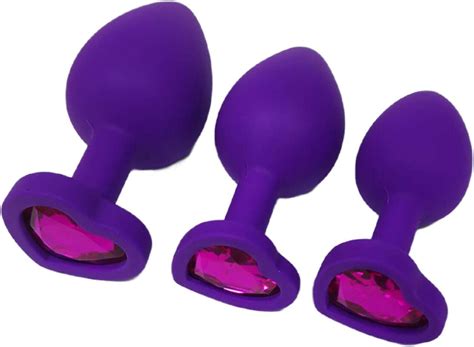 Amazon Sex Toys Anal Plug Trainer Kit 3PCS Silicone Jeweled Butt