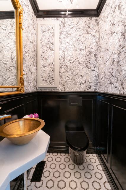 Bohemian Powder Room With A Punch Burlingame Classique Chic