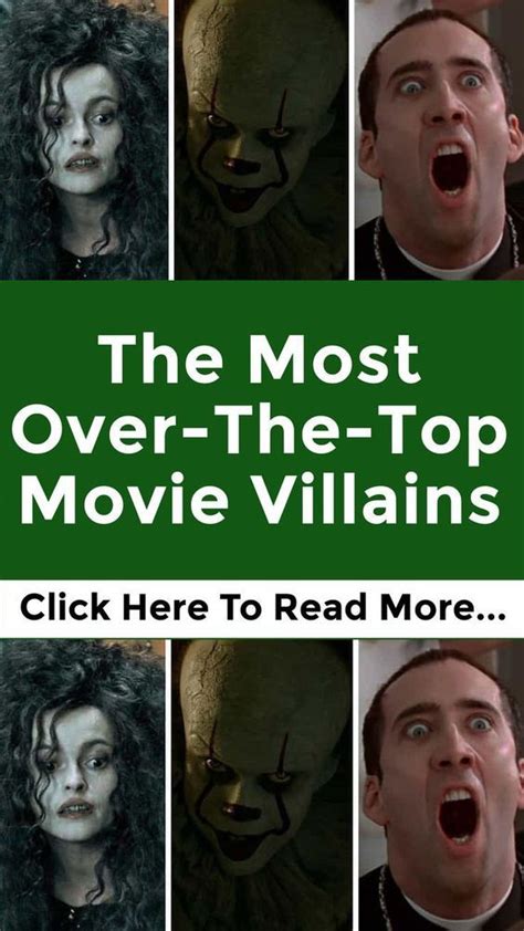 The 15 Most Over-The-Top Movie Villains | Top movies, Villain, Top ...