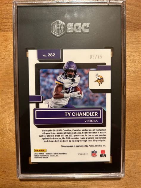 2022 Donruss Optic Ty Chandler Cracked Ice Prizm Rated Rookie