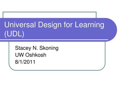 Ppt Universal Design For Learning Udl Powerpoint Presentation Free